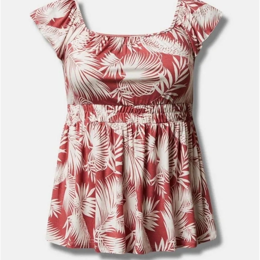 Torrid Dusty Rose Babydoll Cinched Tank